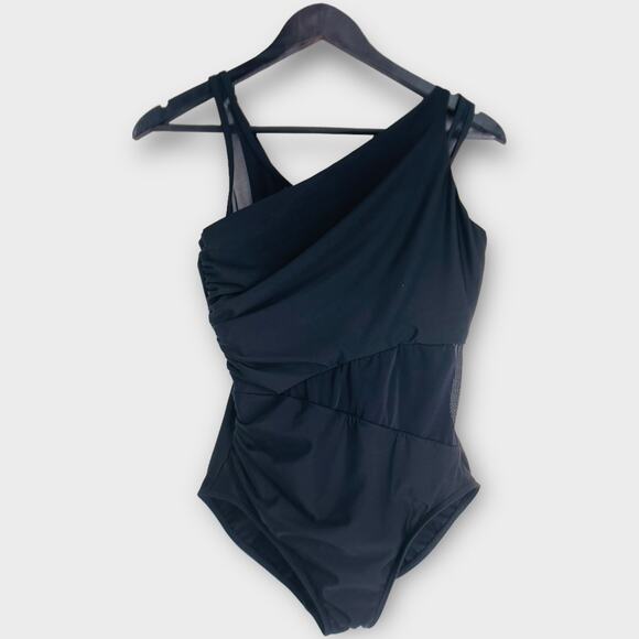 Miraclesuit  Azura Sheer Panel Rouching Underwire Slimming One Piece Swimsuit 10 - Picture 2 of 15